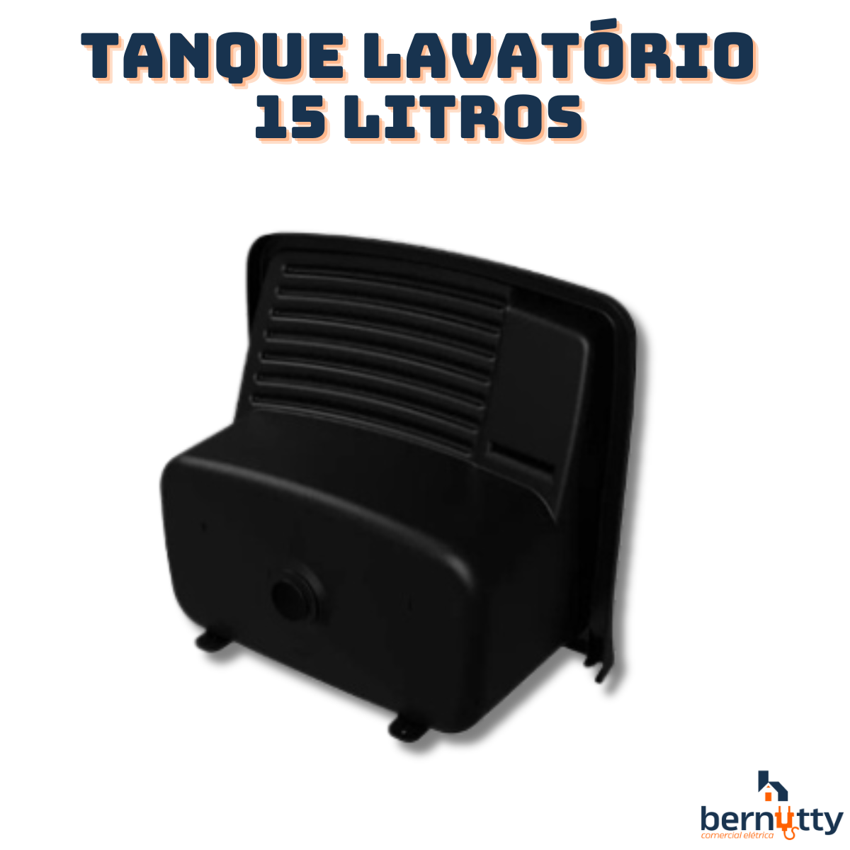 Kit Lavatório Tanque Preto Lavatório Abs 15 Litros com Válvula Sifão e Parafussos para Fixação - 4