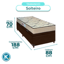 Ver imagem 3 de Cama Box Bau Blindado Solteiro + Colchão D33 Maxsono Paropas