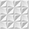 Papel De Parede Aspecto 3d Branco Acinzentado Geométrico - 3