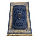 Ver imagem 2 de Tapete Persa Royal Azul 100x150cm Fio Acetinado - Ideal para Quarto e Sala