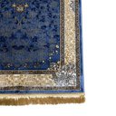 Ver imagem 4 de Tapete Persa Royal Azul 100x150cm Fio Acetinado - Ideal para Quarto e Sala