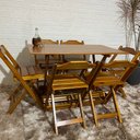 Ver imagem 3 de Conjunto Dobrável 120x70 Mesa com 6 Cadeiras Paraná Cor:mel