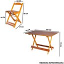 Ver imagem 6 de Conjunto Dobrável 120x70 Mesa com 6 Cadeiras Paraná Cor:mel