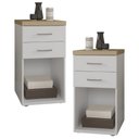 Ver imagem 1 de Kit 02 Gaveteiros para Escritório Home Office 2 Gavetas Orly A02 Olmo Branco - Lyam Decor