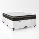 Ver imagem 4 de Cama Box Baú Queen Bipartido + Colchão Paris Molas Ensacadas Pocket - 66x158x198cm - Couro