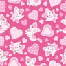 Papel De Parede Infantil Menina Gatinha Corações Rosa Pink - 3