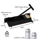 Ver imagem 2 de Prensador Amassador de Latas e Suporte Chapa de Aço 30x10cm Metal Mig