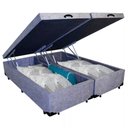 Ver imagem 5 de Cama Box Baú Casal Bipartido Suede Mega Cama Cinza