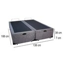 Ver imagem 3 de Cama Box Baú Casal Bipartido Suede Mega Cama Cinza