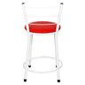 Banqueta Baixa para Cozinha Epoxi Branca:vermelho - 4
