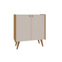 Ver imagem 1 de Buffet de Sala Jantar Vértice C/ 2 Portas Frisadas Cinamomo/off White - Genialflex