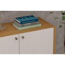 Ver imagem 5 de Buffet de Sala Jantar Vértice C/ 2 Portas Frisadas Cinamomo/off White - Genialflex