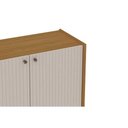 Ver imagem 4 de Buffet de Sala Jantar Vértice C/ 2 Portas Frisadas Cinamomo/off White - Genialflex