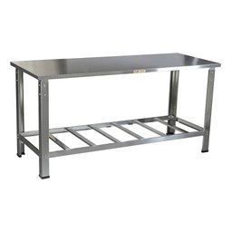 Mesa com Tampo e Pés em Inox 150x70cm com Grade Inferior Cristalaço - 1