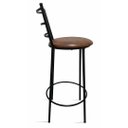 Ver imagem 6 de Banqueta Alta Industrial Estofada Londres Cor: Preto/Marrom - Kmj