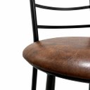 Ver mais imagens de Banqueta Alta Industrial Estofada Londres Cor: Preto/Marrom - Kmj