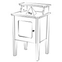 Ver imagem 5 de Mesa de Apoio Mdf Sala 43 Cm 4677 Cinamomo Off White Arly