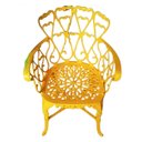 Ver imagem 1 de Poltrona Cadeira Viena em Alumínio Fundido Amarelo Jardim