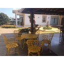 Ver imagem 5 de Poltrona Cadeira Viena em Alumínio Fundido Amarelo Jardim