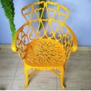Ver imagem 4 de Poltrona Cadeira Viena em Alumínio Fundido Amarelo Jardim