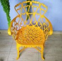 Ver imagem 4 de Poltrona Cadeira Viena em Alumínio Fundido Amarelo Jardim