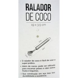 Ralador de Coco Manual Raspador Frutas Aço Inox Multiuso - 5