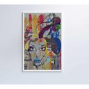 Ver imagem 1 de Quadro Grafite Mulher 60x90 Cm Vidro Impresso