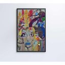 Ver imagem 3 de Quadro Grafite Mulher 60x90 Cm Vidro Impresso