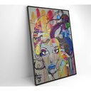 Ver imagem 6 de Quadro Grafite Mulher 60x90 Cm Vidro Impresso