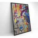 Ver imagem 5 de Quadro Grafite Mulher 60x90 Cm Vidro Impresso
