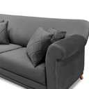 Ver imagem 6 de Sofá Living 2 Lugares 1,60m Vênus Suede Pés Castanho - Pallazio - Cinza