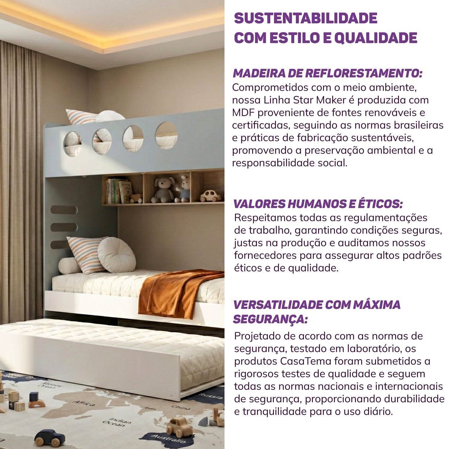 Treliche com Nicho Star Maker Casatema MadeiraOriginals Azul