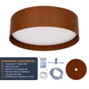 Ver mais imagens de Lustre Pendente Madeira Redondo 40cm Adrilustres Mel