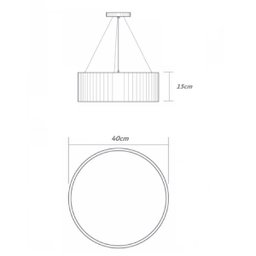Lustre Pendente Madeira Redondo 40cm Adrilustres Mel - 2