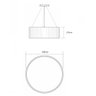 Lustre Pendente Madeira Redondo 40cm Adrilustres Mel - 2