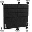 Ver imagem 4 de Cabeceira Cama Box Queen 160 cm Roma W01 Linho Chumbo - Lyam Decor