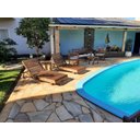 Ver imagem 3 de Espreguiçadeira Allegra Madeira Maciça Piscina Lazer Nogueira Proteção Uv Nogueira