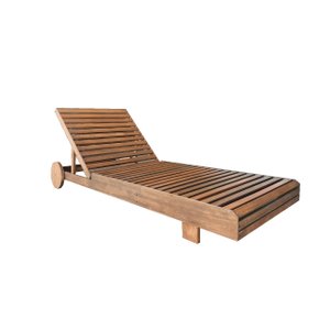 Espreguiçadeira Allegra Madeira Maciça Piscina Lazer Nogueira Proteção Uv Nogueira