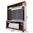 Ver imagem 4 de Estante para Tv até 65 Polegadas Silvestre 2 Portas Nogueira Real/off White Matte - Pnr Móveis
