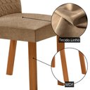 Ver imagem 5 de Mesa de Jantar Carolina 180cm Tampo MDF Vidro Canto Copo com 6 Cadeiras Lisa