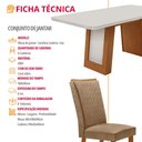 Ver imagem 7 de Mesa de Jantar Carolina 180cm Tampo MDF Vidro Canto Copo com 6 Cadeiras Lisa