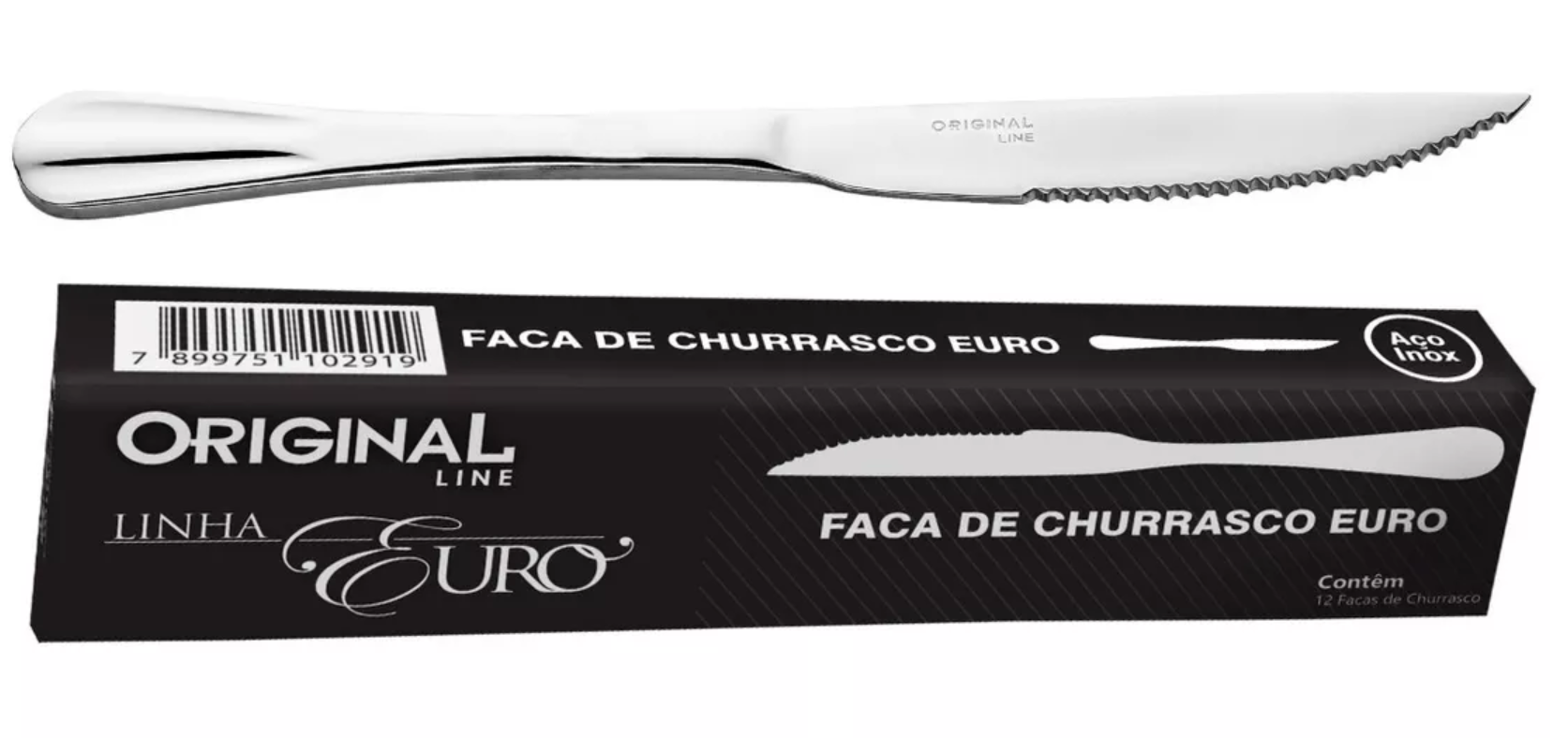 Faca De Churrasco Euro Original Line Sl0402 - 2