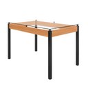 Ver imagem 5 de Conjunto Sala de Jantar Mesa 120cm x 77cm Tampo Vidro com 4 Cadeiras Karina Preto/Fosco/Bege
