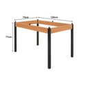Ver imagem 3 de Conjunto Sala de Jantar Mesa 120cm x 77cm Tampo Vidro com 4 Cadeiras Karina Preto/Fosco/Bege