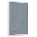 Ver imagem 1 de Guarda-roupa Modulado 134,5cm 4 Portas 4 Gavetas Alpes Luciane