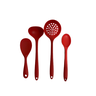 Jogo 4 Peças Em Silicone Vermelho Livre de BPA . UnyHome. - 2