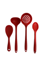Ver imagem 2 de Jogo 4 Peças Em Silicone Vermelho Livre de BPA . UnyHome.