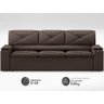 Sofá com Porta Copos Retrátil e Reclinável Pop 2,05m Velosuede Chocolate - Netsofas - 4