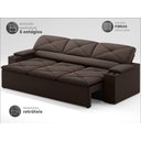 Ver imagem 3 de Sofá com Porta Copos Retrátil e Reclinável Pop 2,05m Velosuede Chocolate - Netsofas