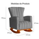 Ver imagem 7 de Kit 2 Poltronas Estofada Balanço Melinda Suede Cinza